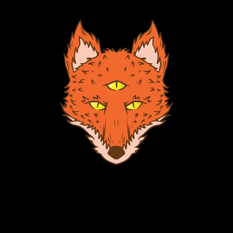 Renard avec trois yeux et un sur le front