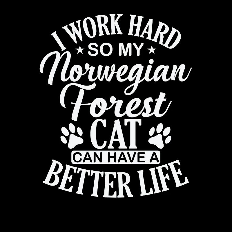 I work hard for my Norwegian Forest Cat
