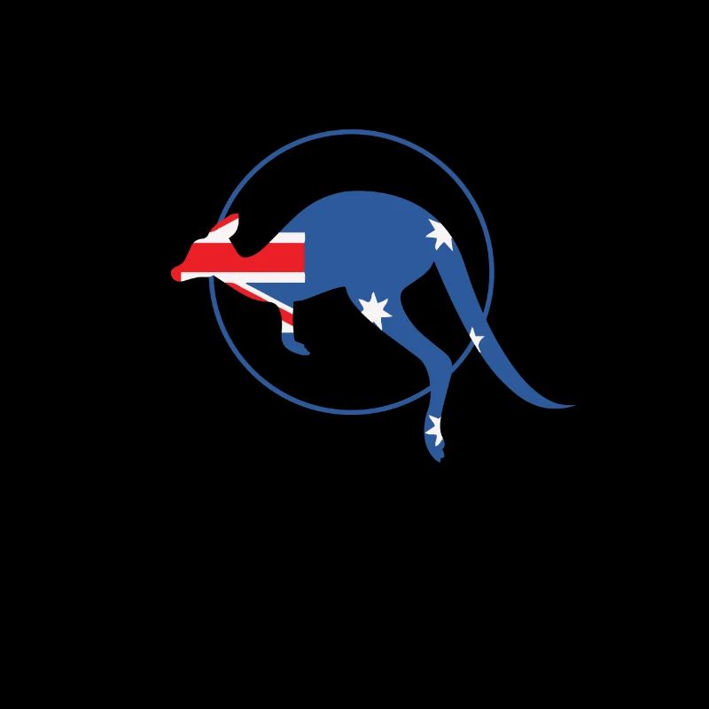 Kangourou avec drapeau australien Australie