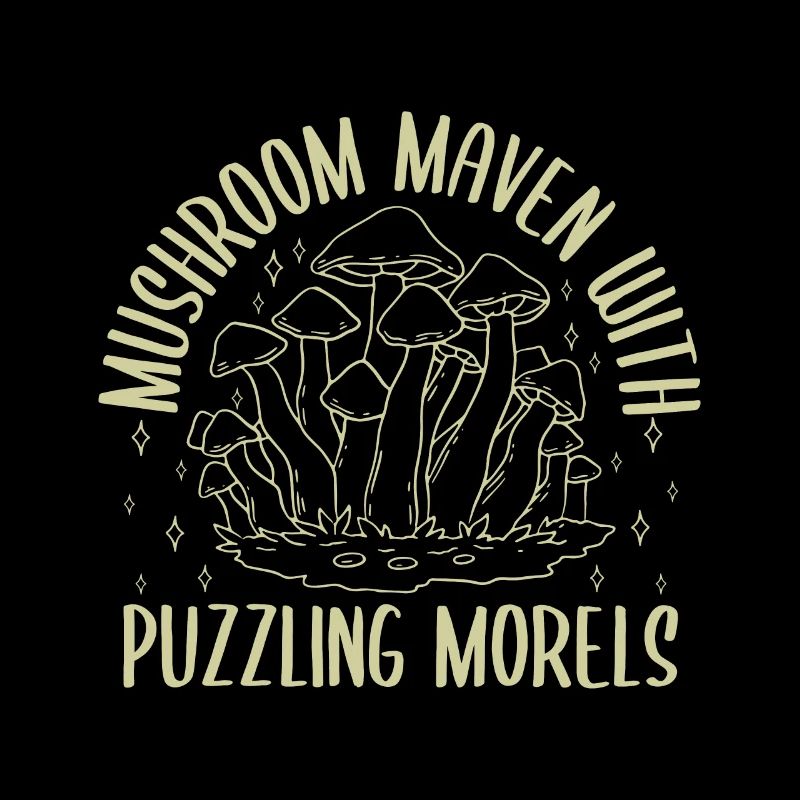 Mushroom Foraging Hunter Maven With Puzzling Morel
