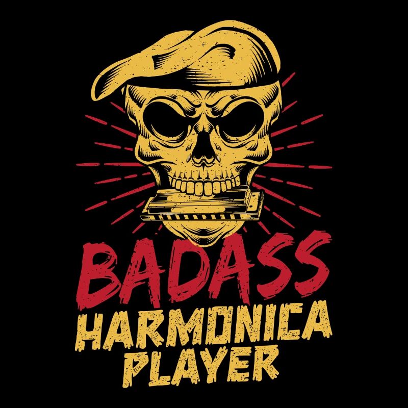 drôle d’harmonica joueur d’harmonica badass harmonica