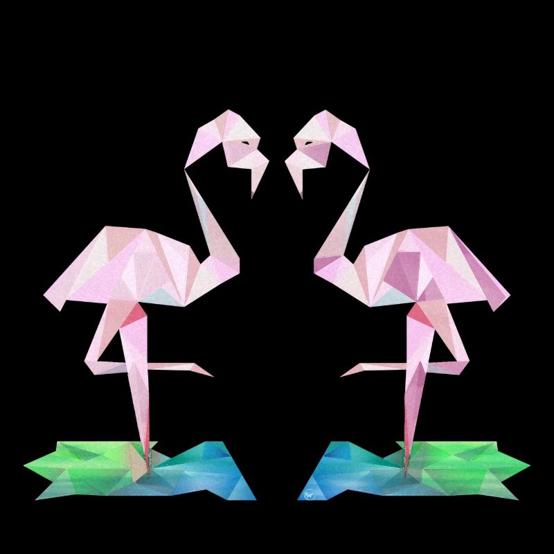Flamingo low-poly