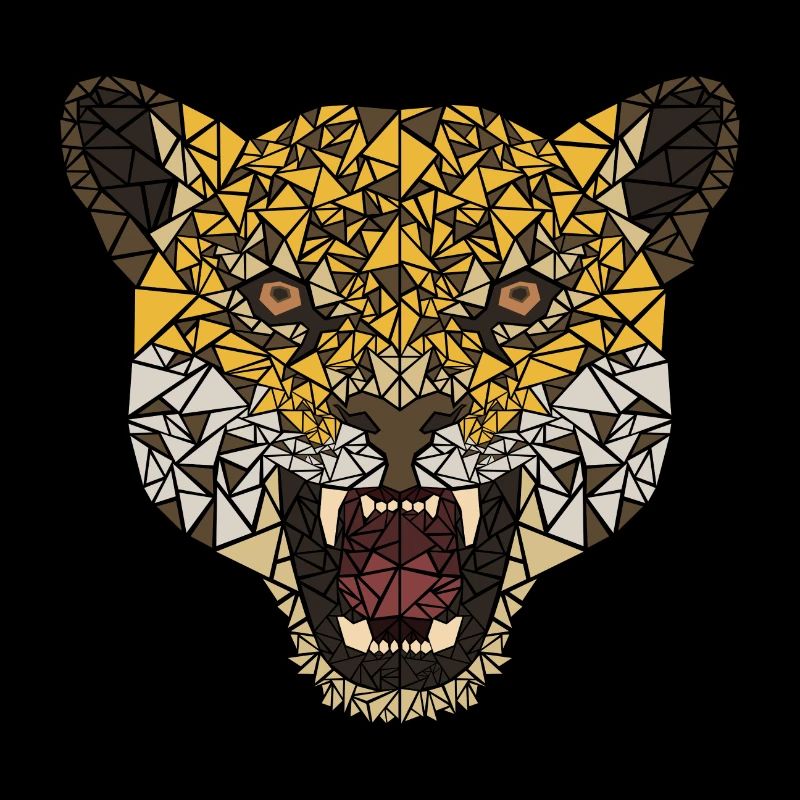 Leopard - Polygon Motiv - Geometrisch - Geschenk