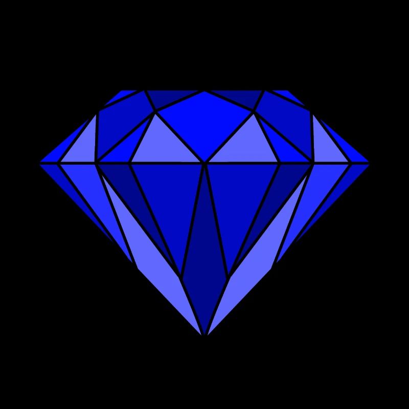 Diamant en bleu