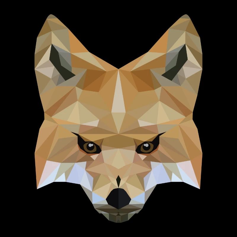 Low Poly Art Fox - Geschenkidee