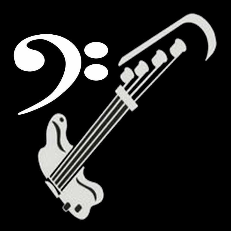 Guitare basse avec clef musicale