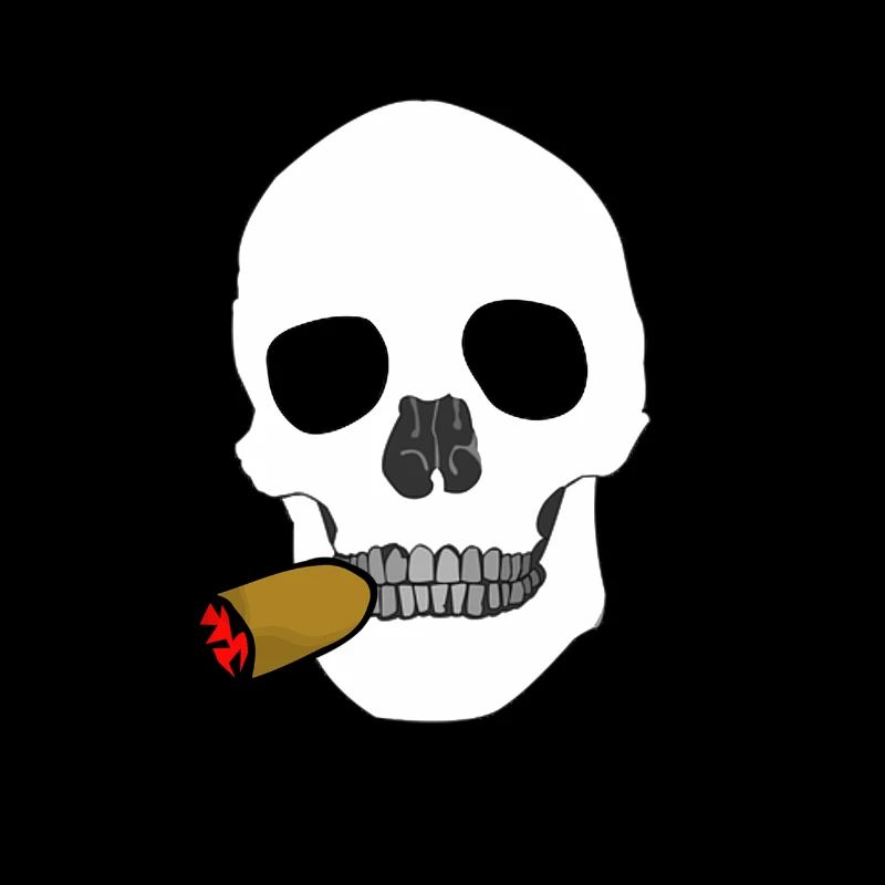 crâne avec cigare
