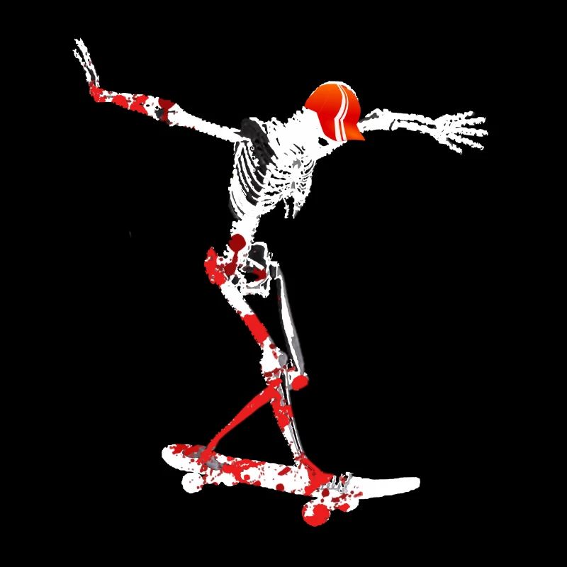 squelette skateboard