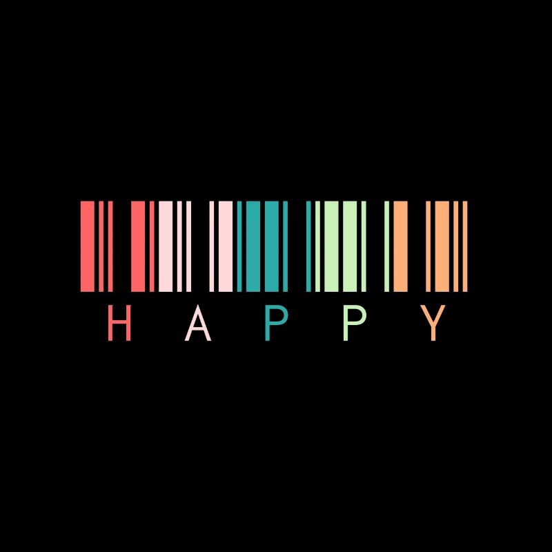 Strichcode "Happy"