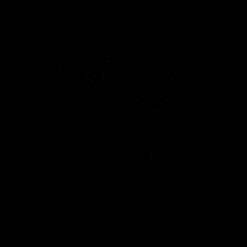 Deer logo black deer head elk reindeer Bambi