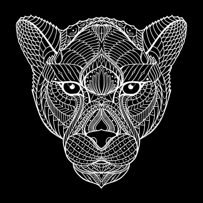 Mandala panthère noire