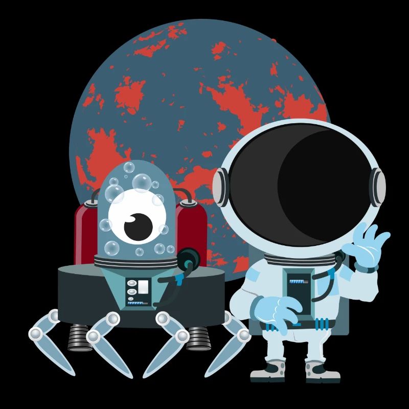 Raumfahrt mit Astronaut