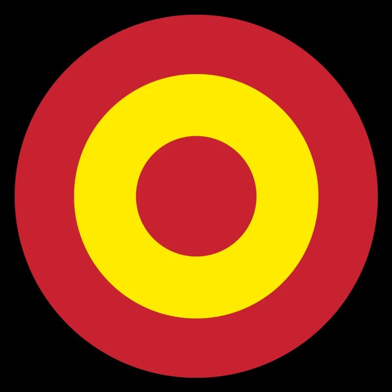 Spain Flag Round Target