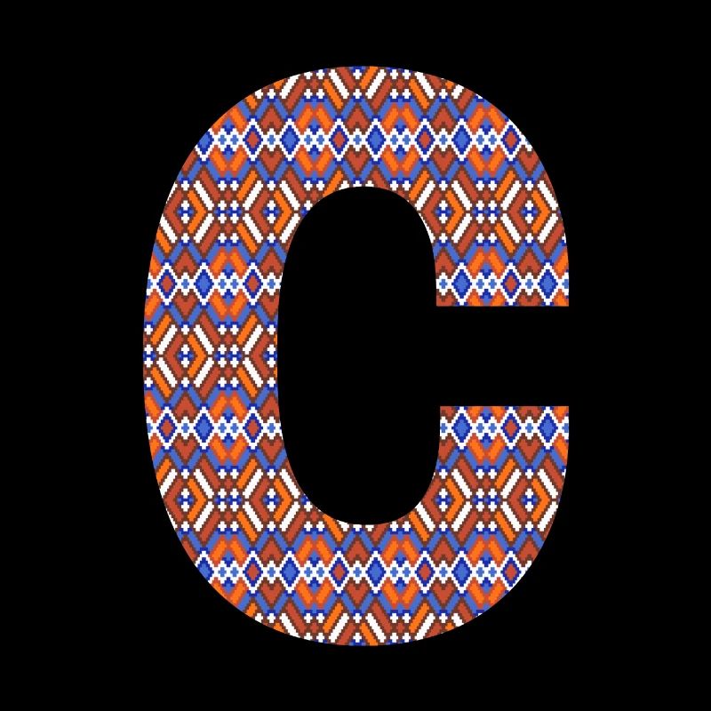 Monogramm Buchstabe C - geometrisches Muster