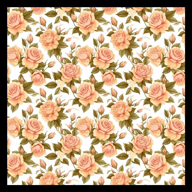 Roses Seamless Pattern Beautiful Elegant Aesthetic