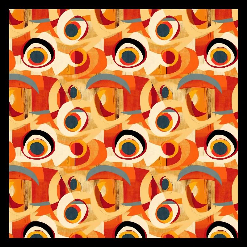 Abstract Seamless Pattern Shapes Lines Modern Art