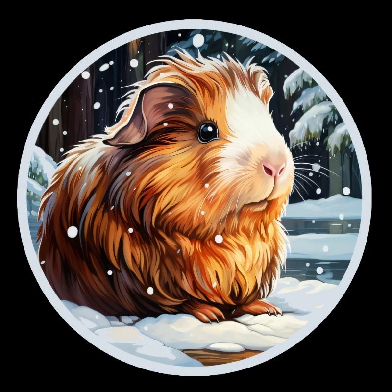 Cochon d’Inde dans la nuit d’hiver