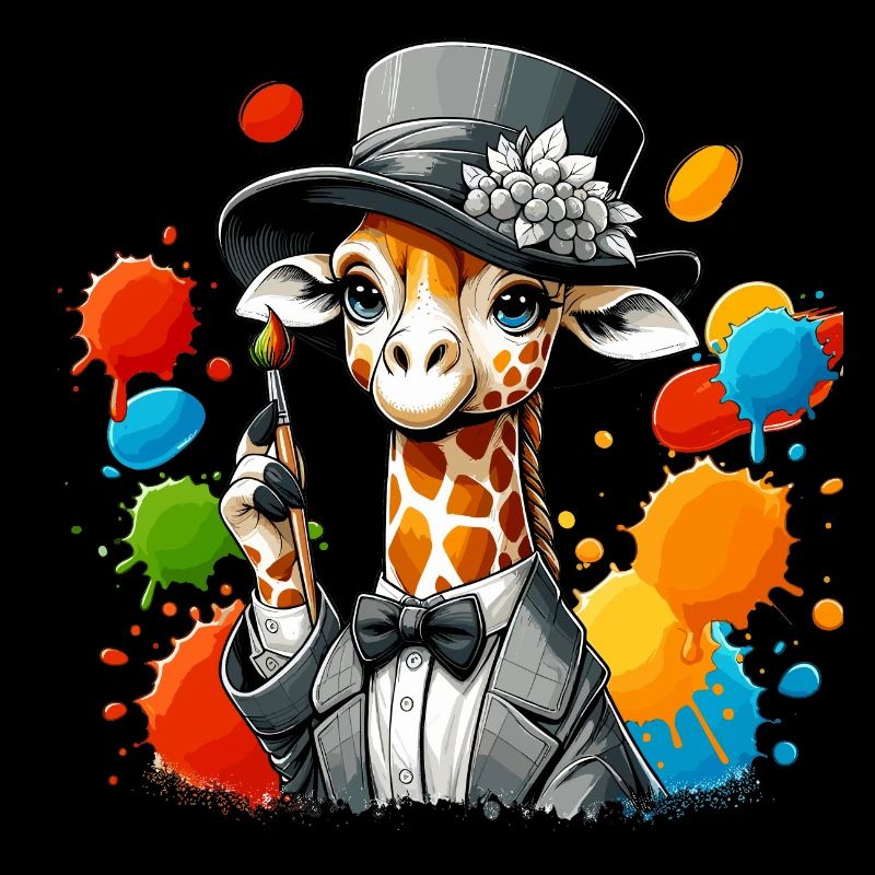 Giraffe mit Hut