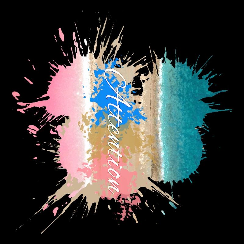 Attention - Colored Beach Paint Style