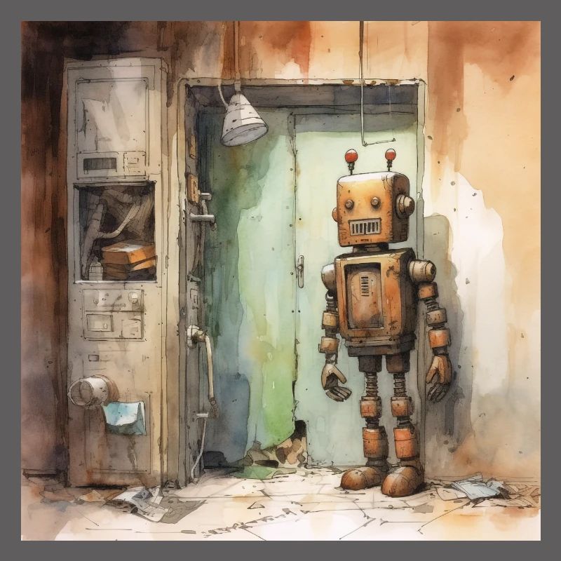 Old Rusty Abandoned Robot 3
