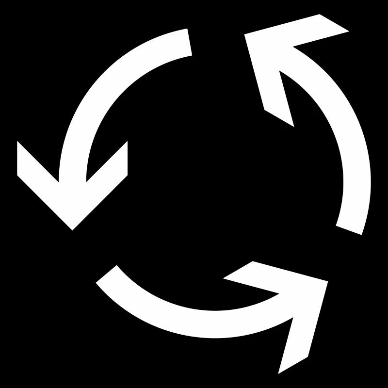 Three arrows in a circle