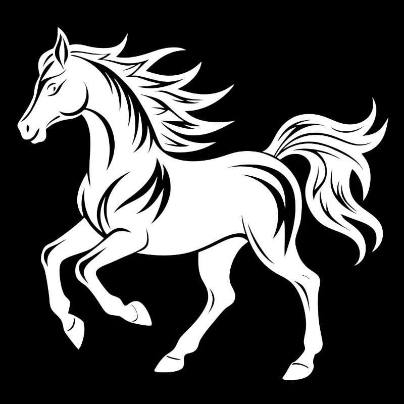 Elegante Pferde-Silhouette