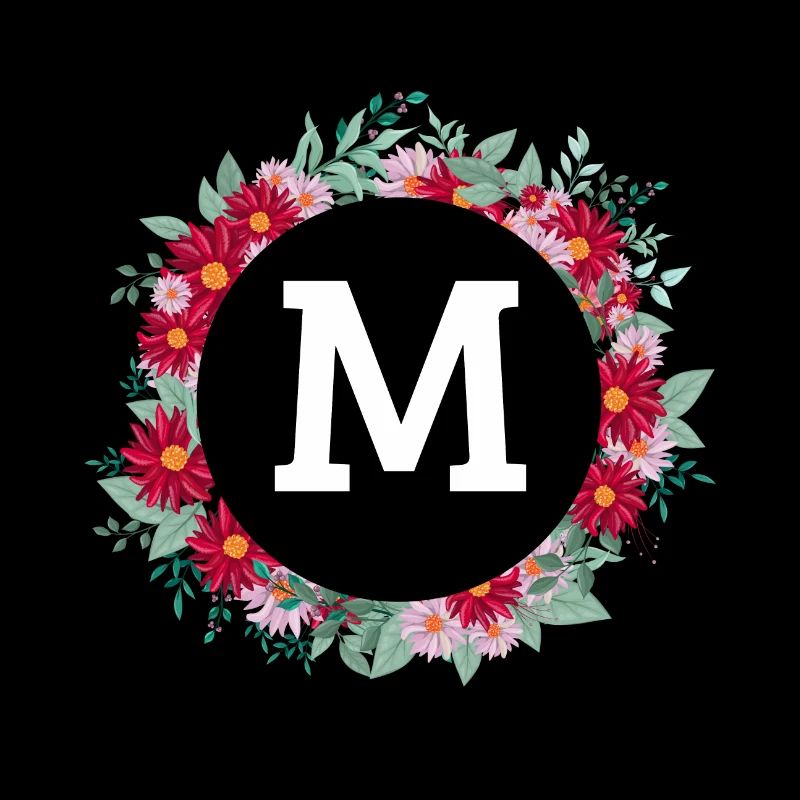 Buchstabe M Blumenkrone