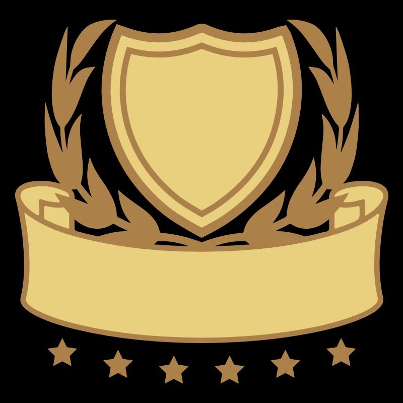 emblem shield wreath banner design logo text write