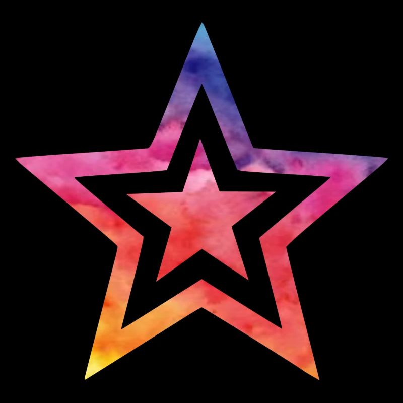 Étoile colorée
