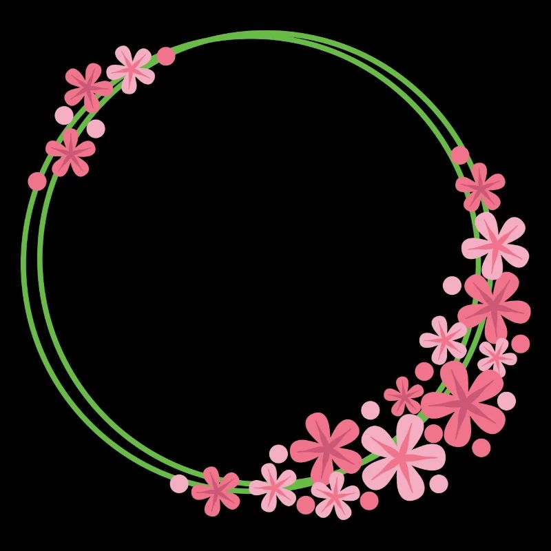 Flower Frame Round