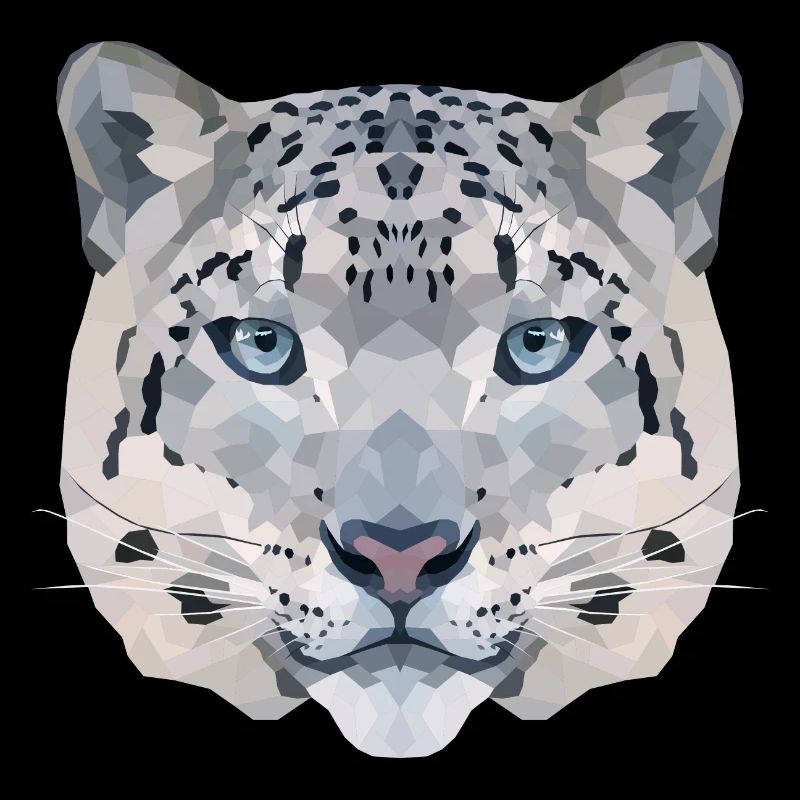 Polyart Léopard des neiges