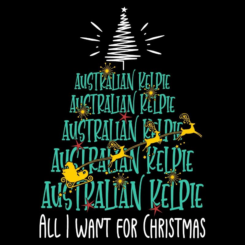 Australischer Kelpie Hund Weihnachten Hunderasse