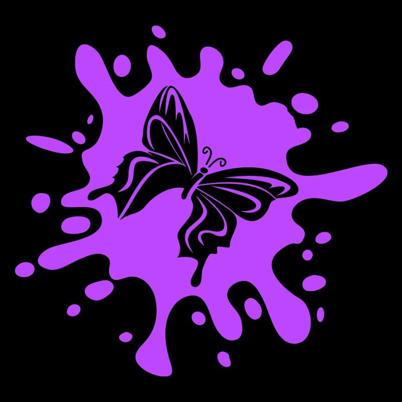 Papillon éclaboussure de couleur