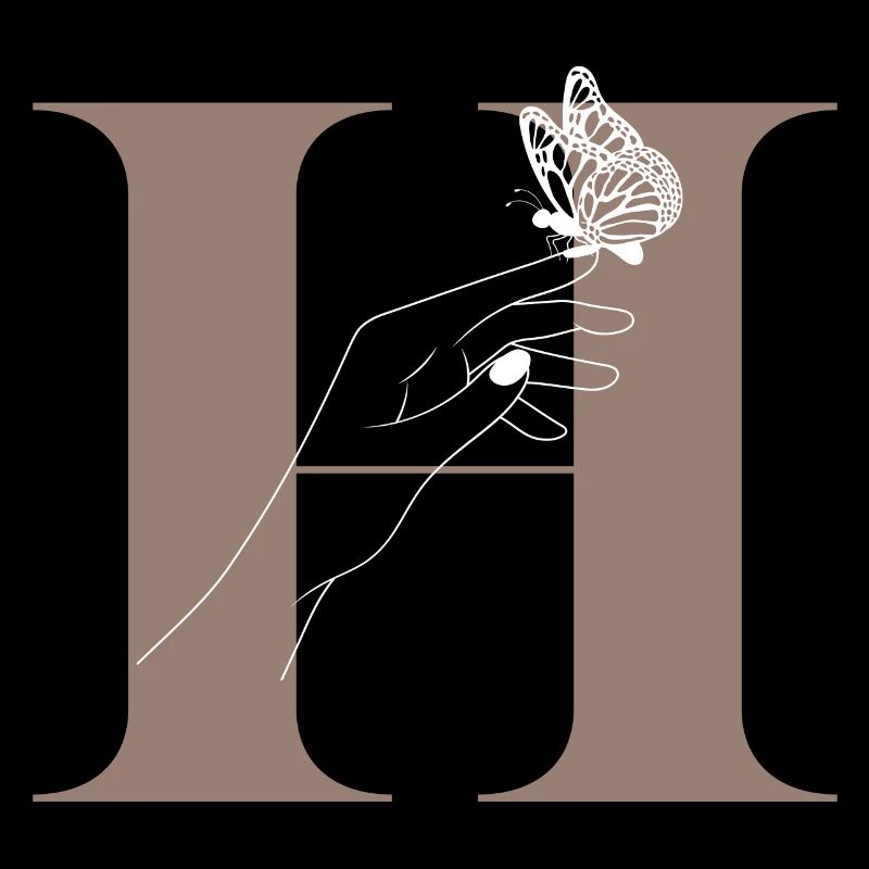 letter H Magic butterfly