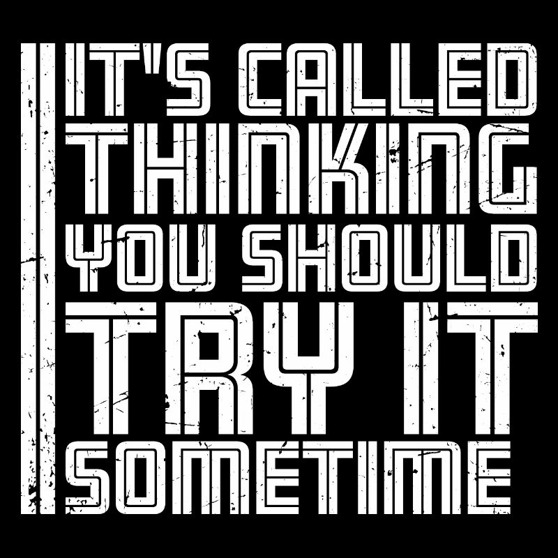 It's Called Thinking You Should Try It Sometime