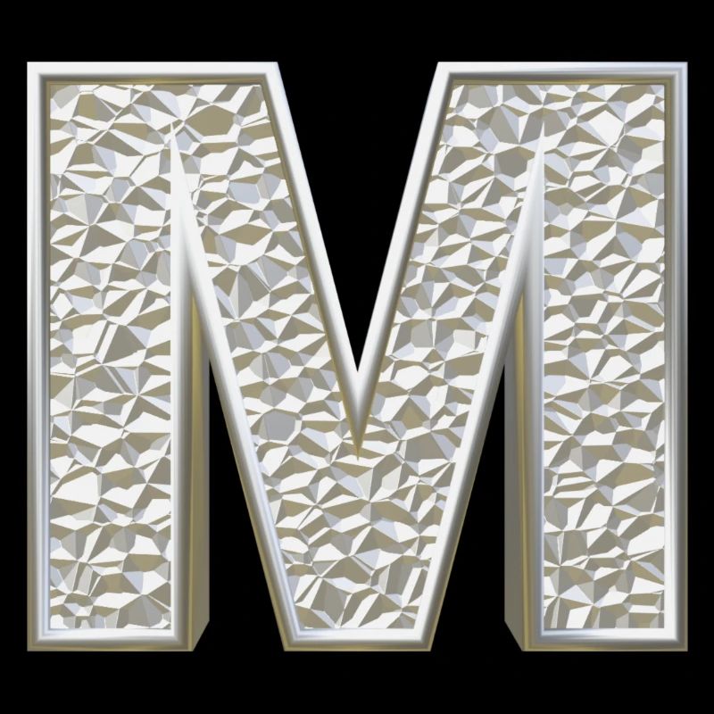 M, letter, letter M, initial, initial M, monogram,