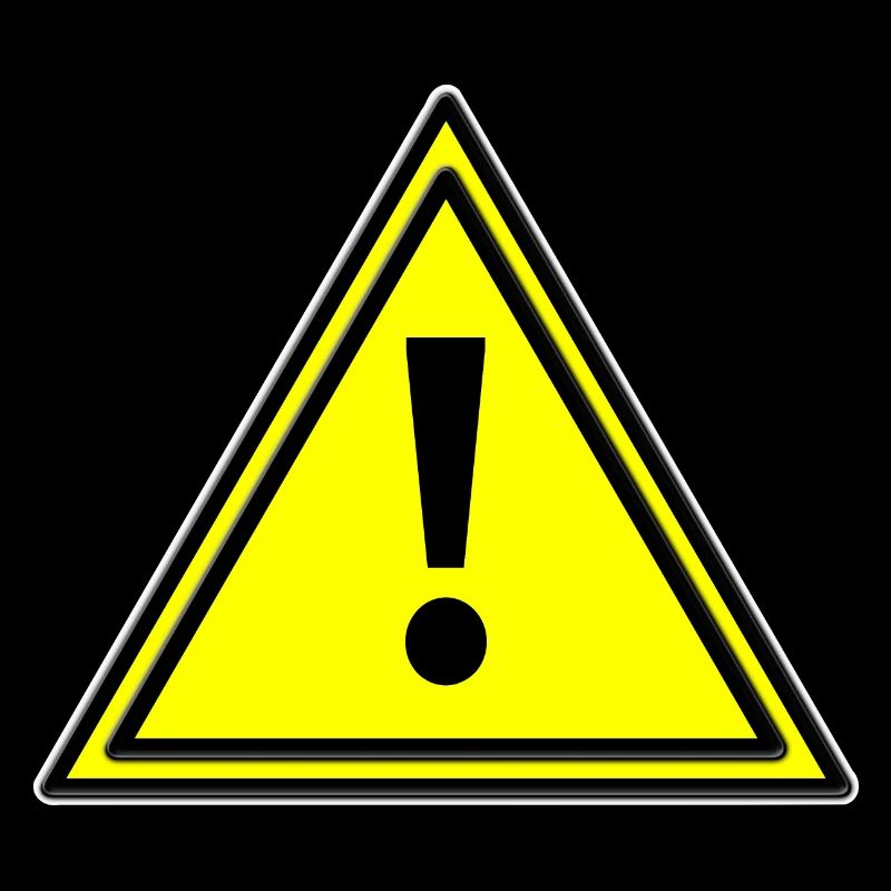 Warning triangle error warning triangle warning sign yellow