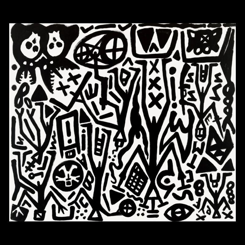 abstract art - black and white - labyrinth