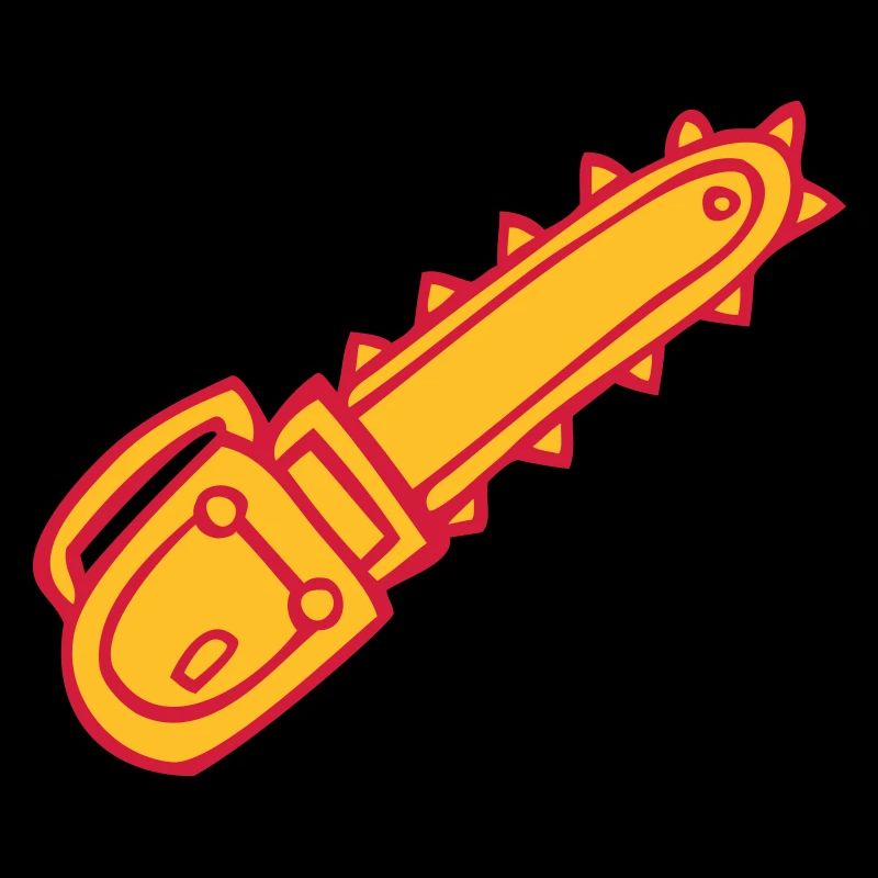 dessin chainsaw tronçonneuse outil scierie fun