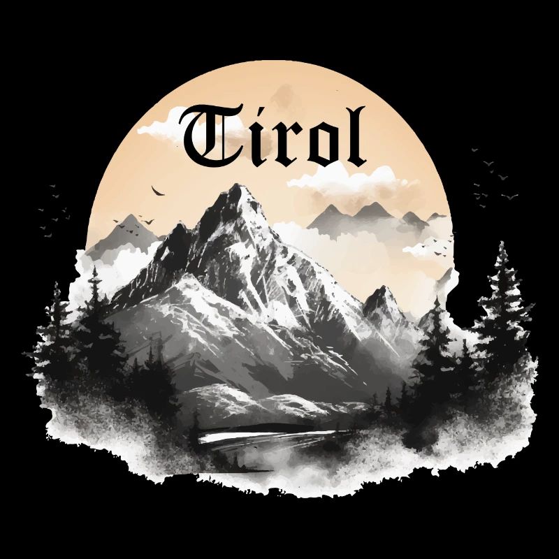 Tirol mit Berge, Geschenkidee Tirol Design