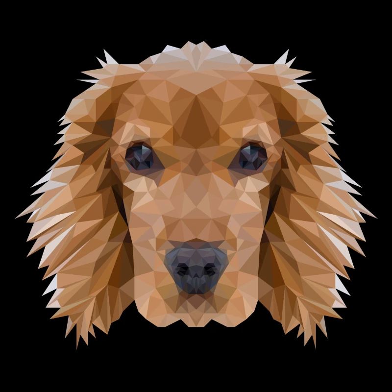 Cocker Spaniel Dog Polygon Design