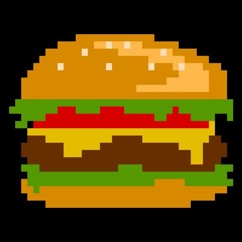 Pixel Burger - Nerd Fastfood Design