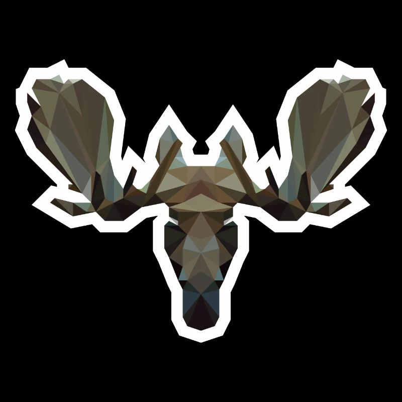 Niedriger Poly Moosehead