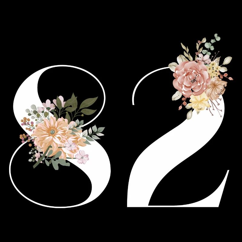 82e anniversaire fleuris (Cadeau de 82 ans)