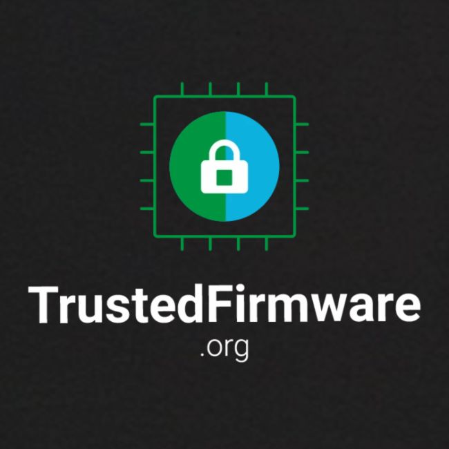 TrustedFirmware Logo vertical white