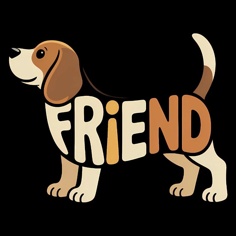 Ami Beagle - Logo d’animal de compagnie cool
