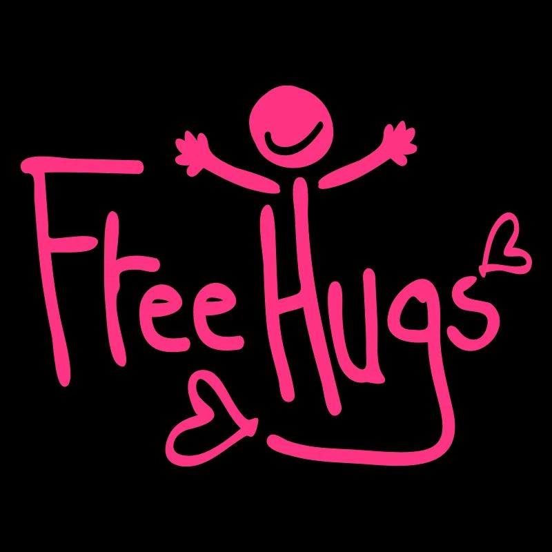 Free Hugs text smile face