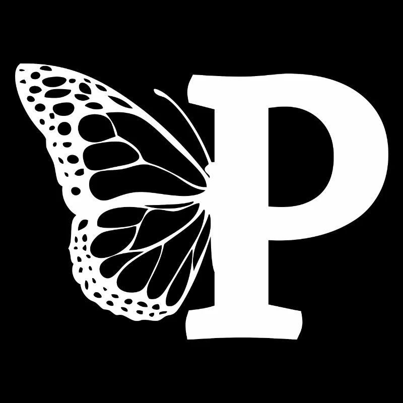 Buchstabe P Schmetterling