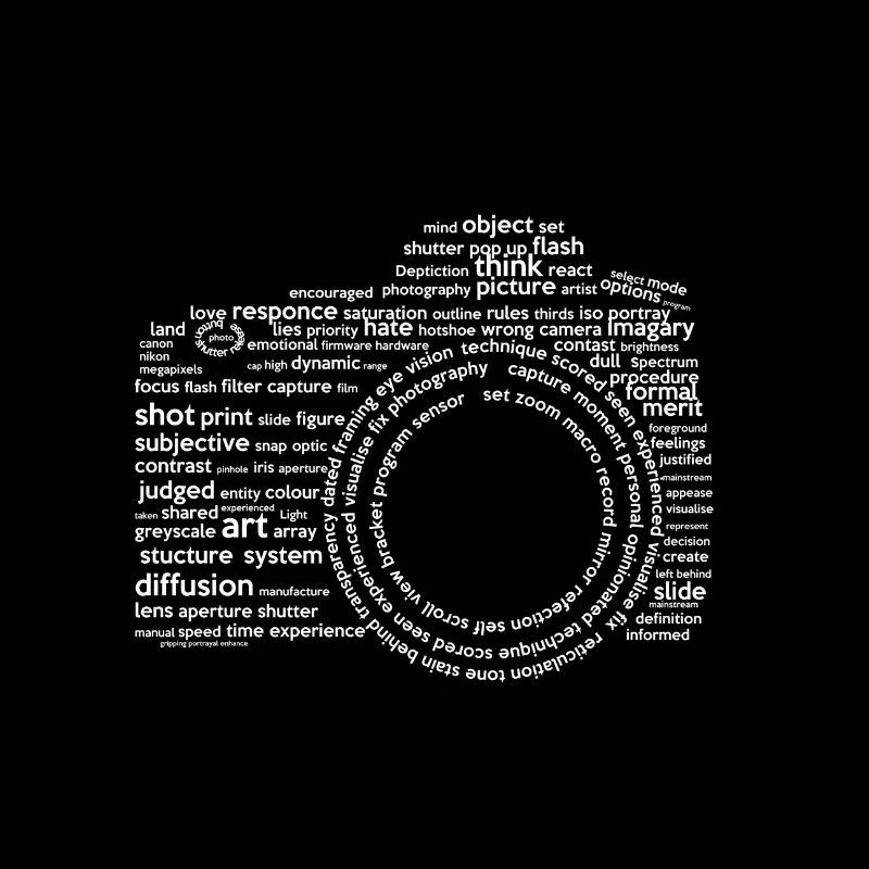 Caméra Typographie Blanc