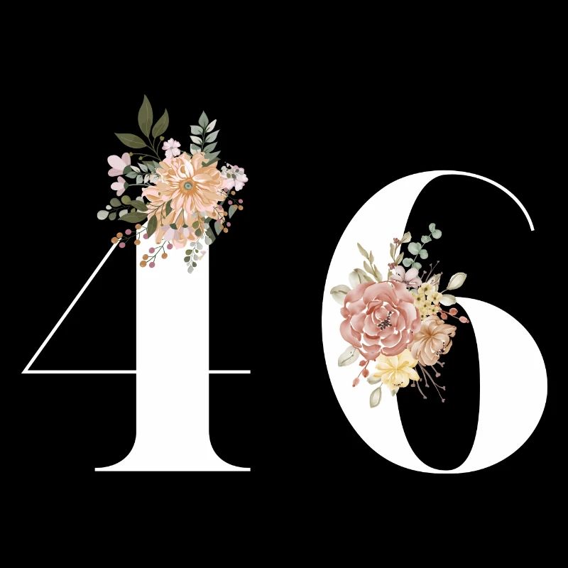 46e anniversaire fleuris (Cadeau de 46 ans)